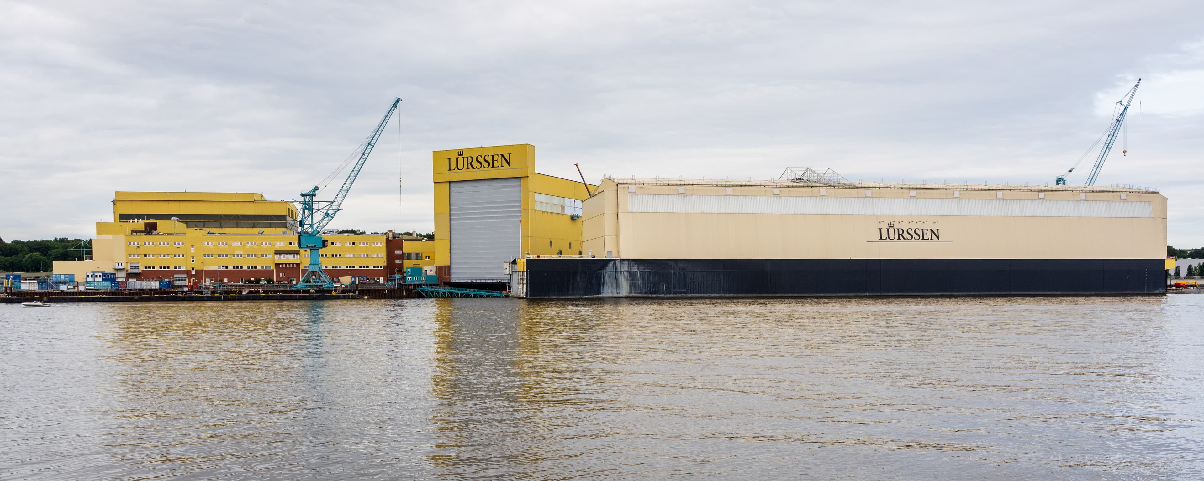 Lürssen shipyard in Bremen-Vegesack
